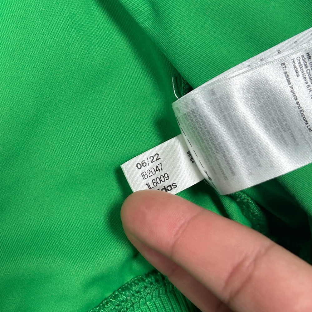 Adidas Hoodie Womens Large Green Monogram Velour Full Zip Trefoil Logo - Picture 11 of 15